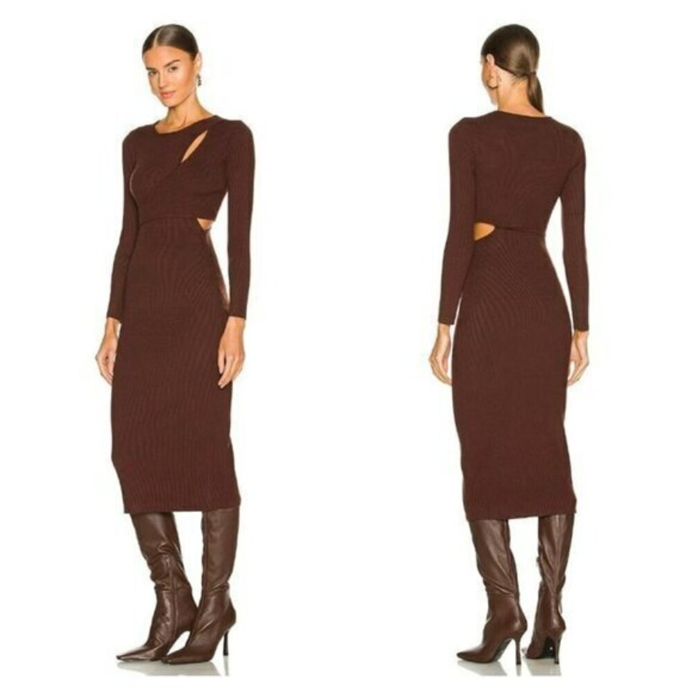 ASTR the Label Alora Sweater Dress - Dark Brown